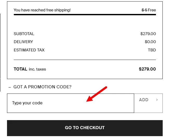 “How to apply a COS promo code”